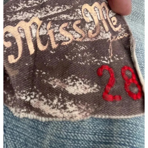 Miss Me Womens Rhinestone Mid Rise Boot Cut Denim Jeans Light Blue Sz 28 - Picture 14 of 16